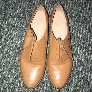 Tan oxfords